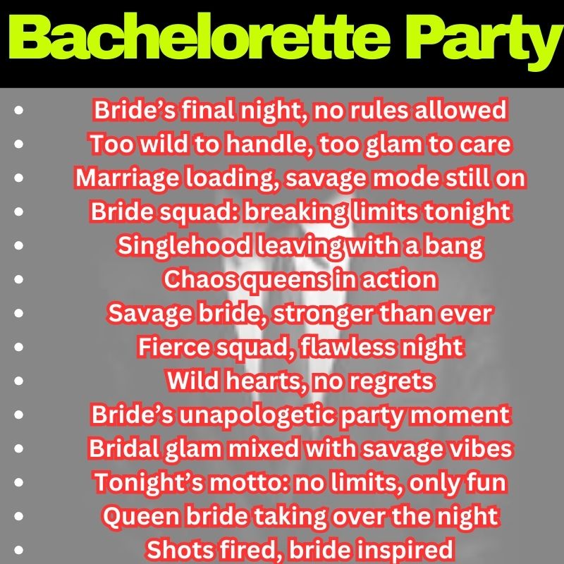 Savage Bachelorette Words