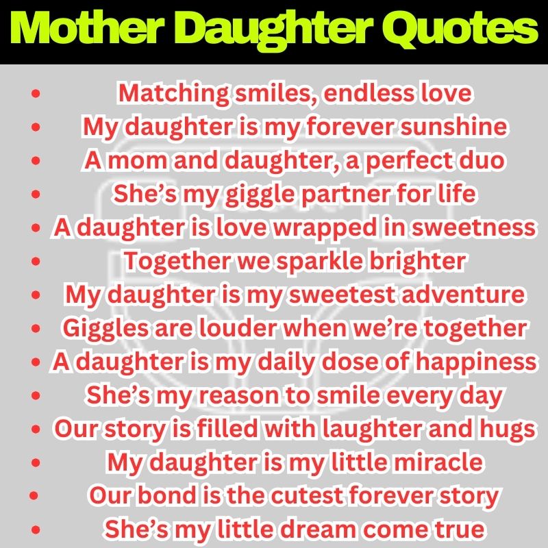 Cute Mom and Daughter Lines