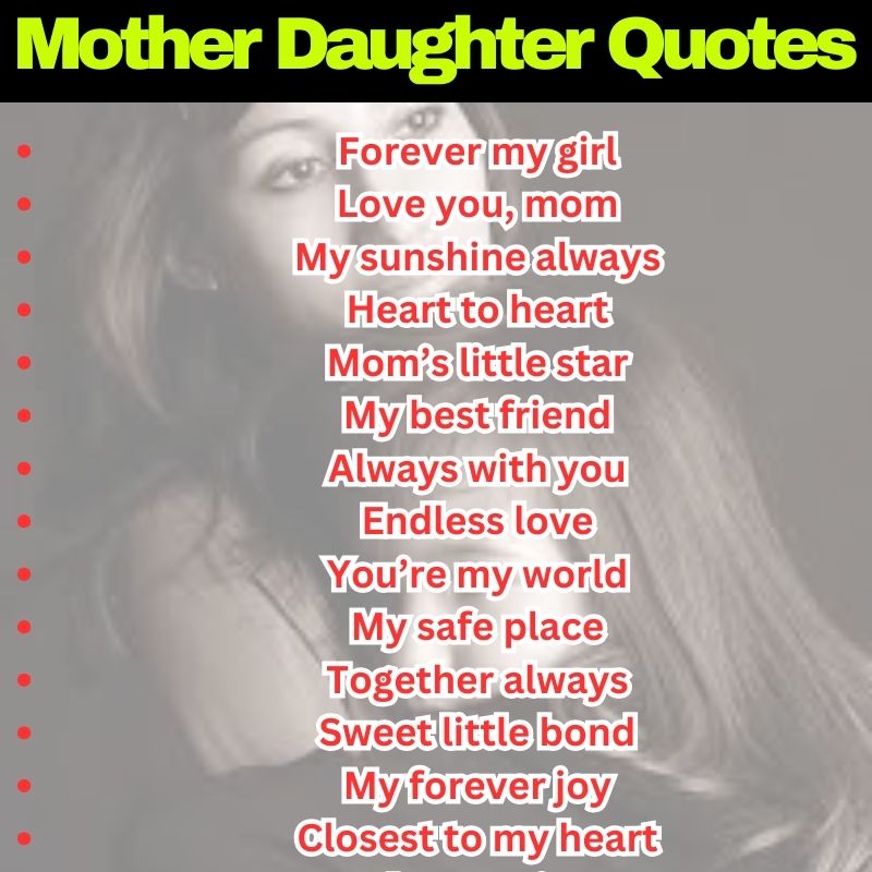 Short Mother Daughter Phrases