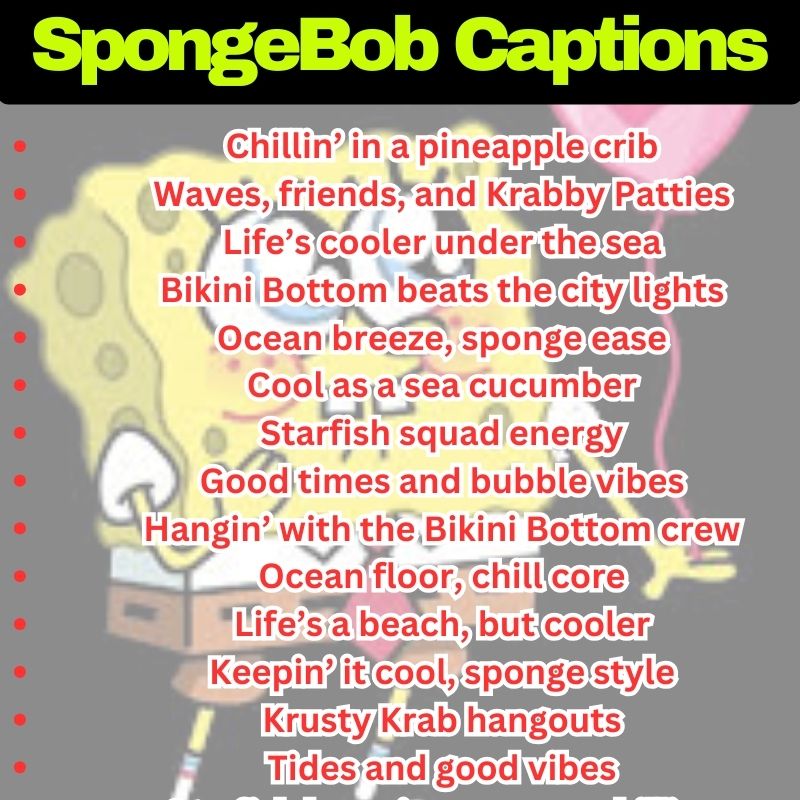 Cool Bikini Bottom Captions