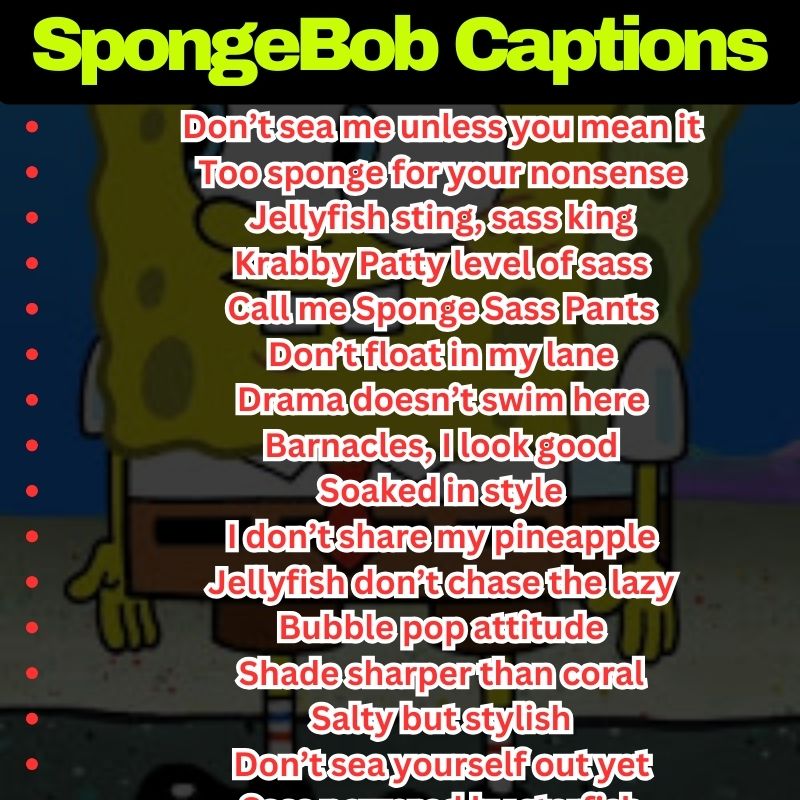 Sassy Spongebob Words