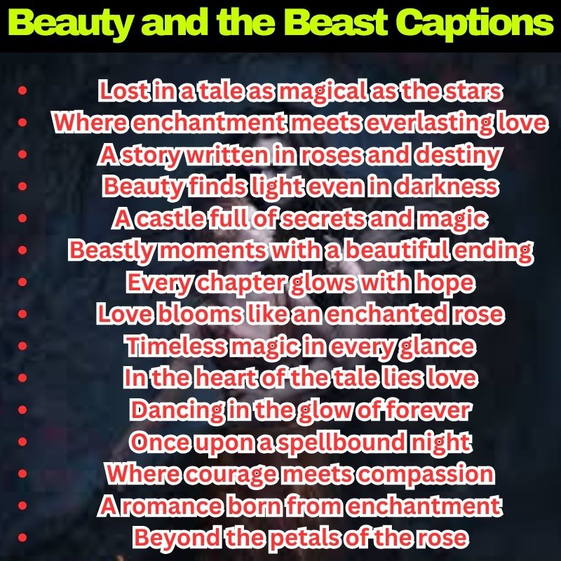 Best Beauty and the Beast Captions