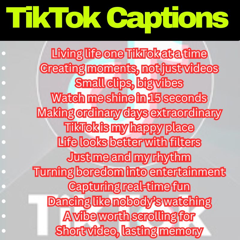 Best TikTok Captions