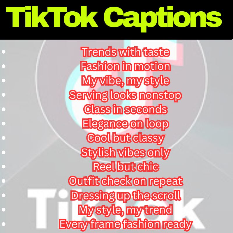 Stylish TikTok Captions