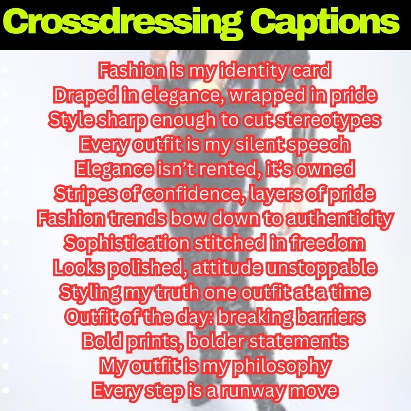 Stylish Crossdressing Captions