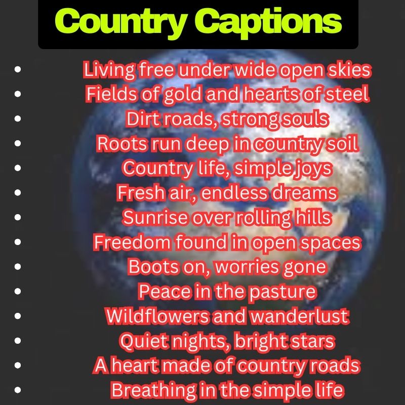 Best Country Captions