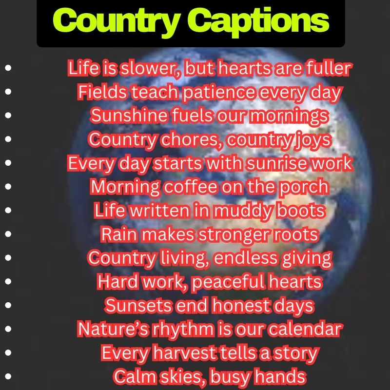 Country Life Captions