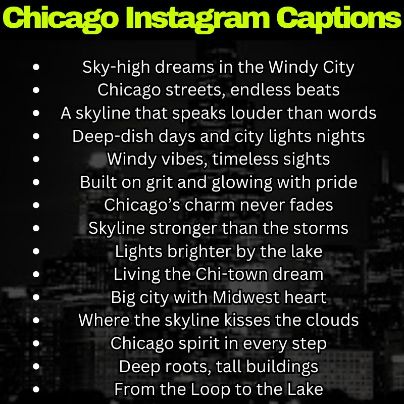 Best Chicago Captions