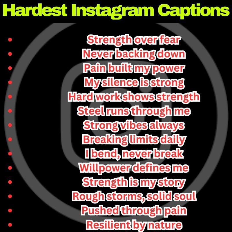 Strong IG Captions