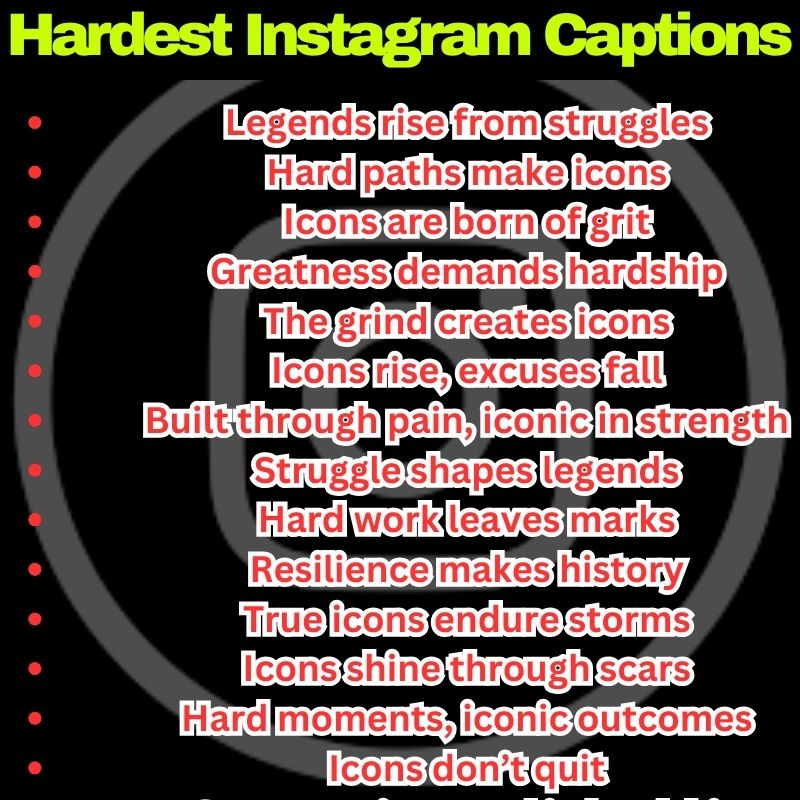 Iconic Hard Quotes