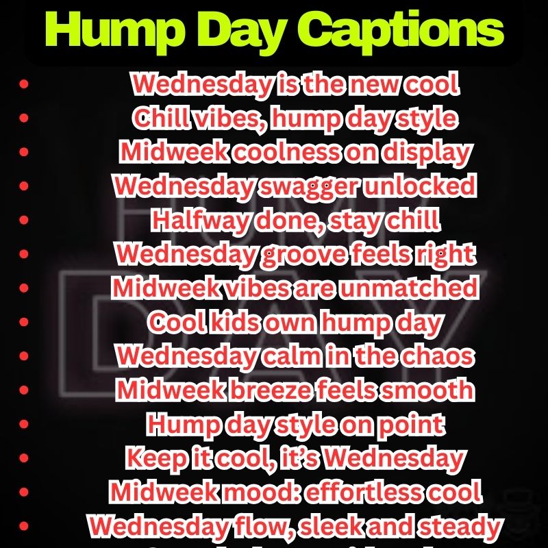Cool Hump Day Sayings