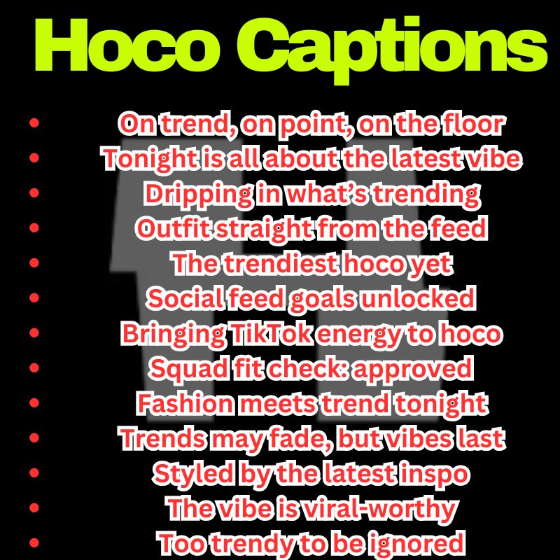Trendy Hoco Captions
