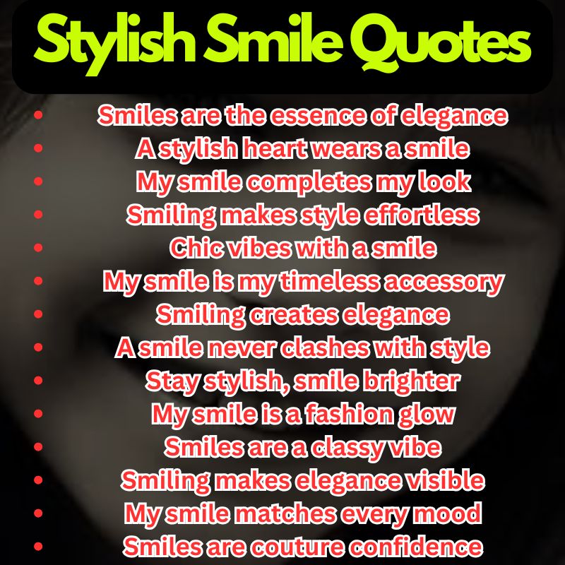 Stylish Smile Quotes