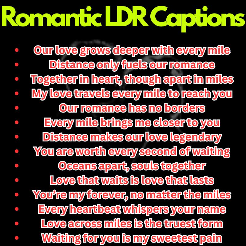 Romantic LDR Captions