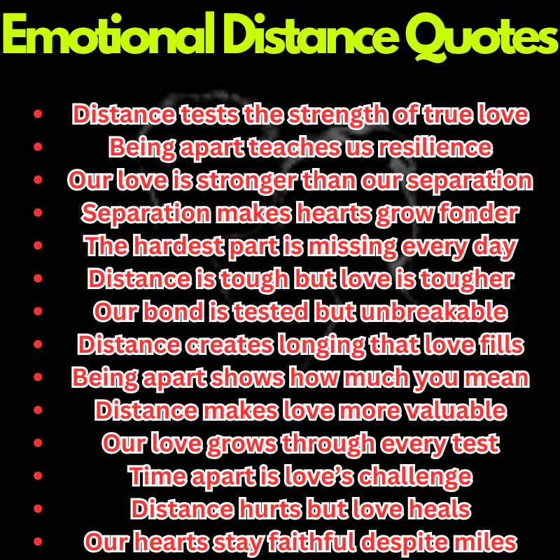 Emotional Distance Quotes