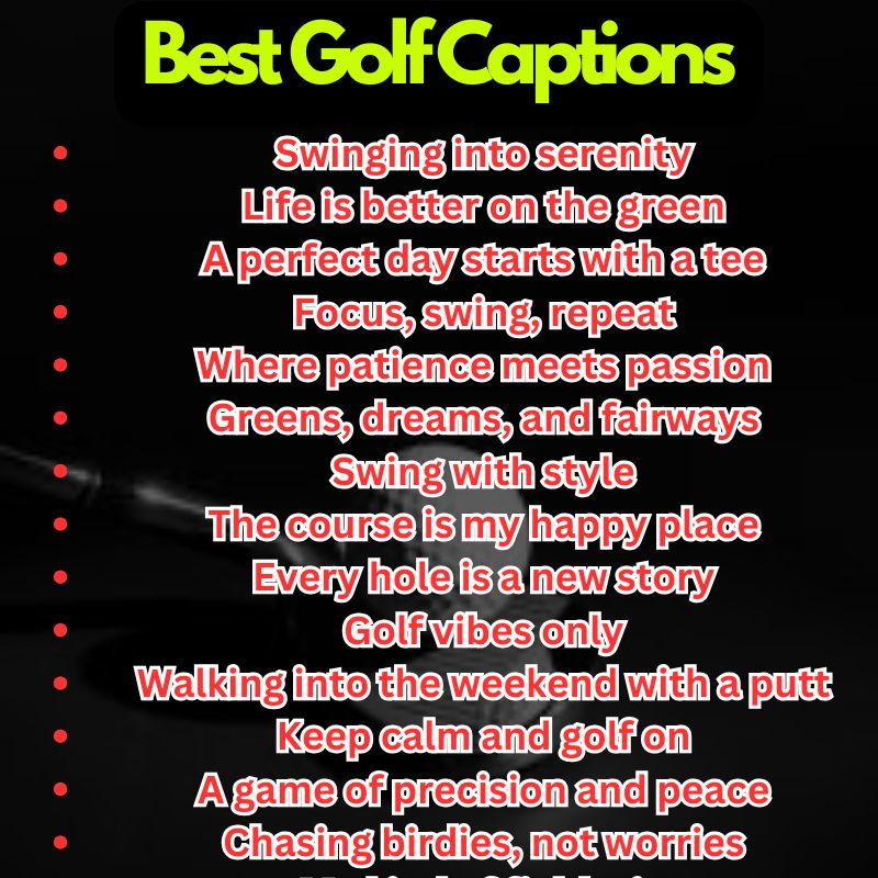 Best Golf Captions