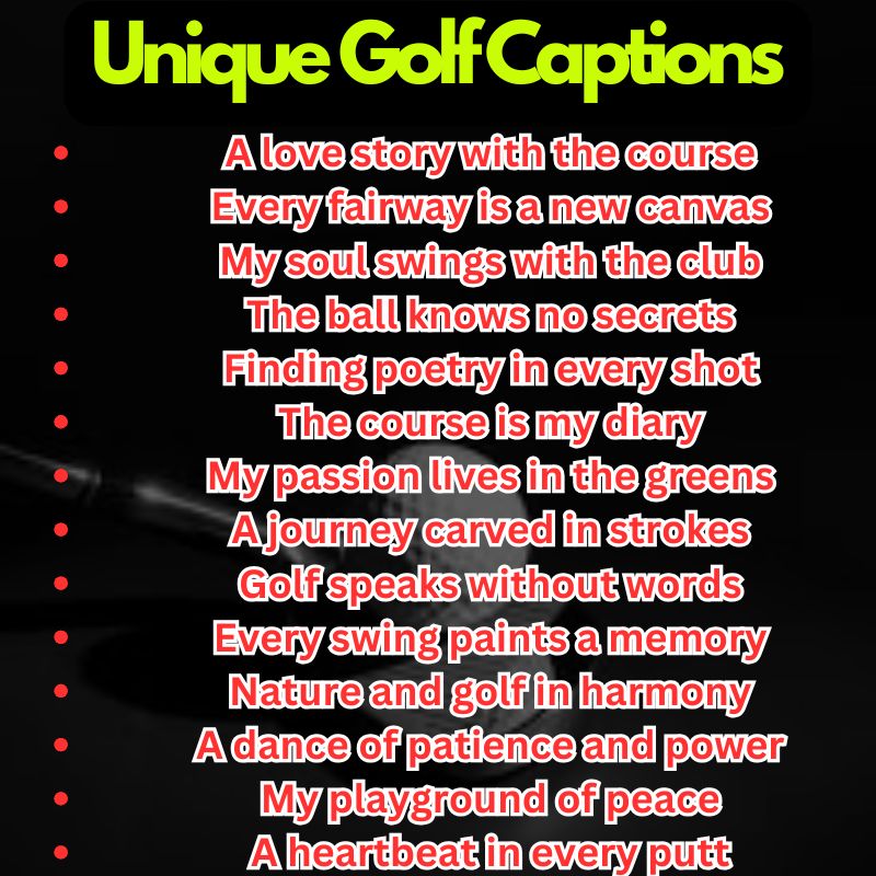 Unique Golf Captions