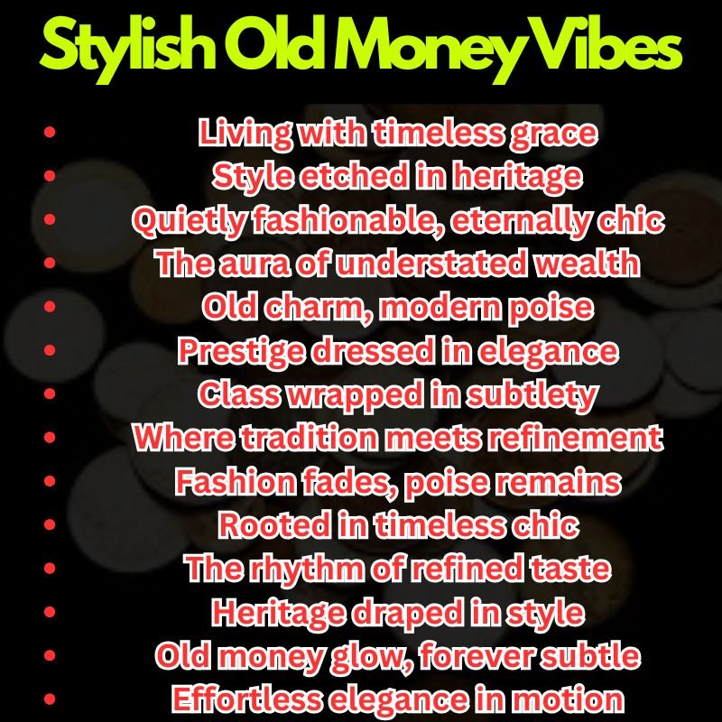 Stylish Old Money Vibes