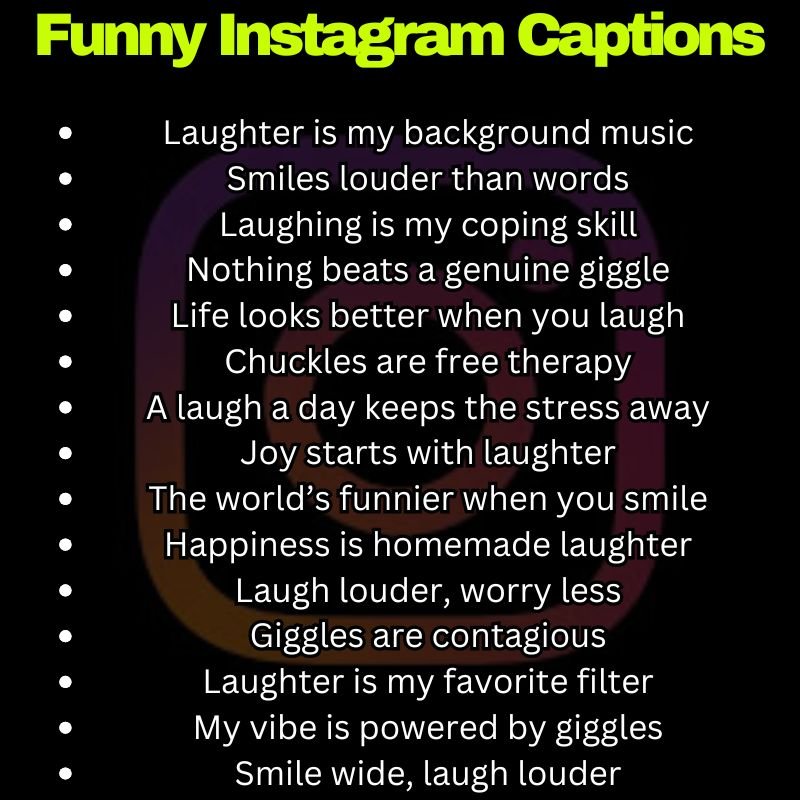 Trendy Funny Quotes used for stylish Instagram selfies.