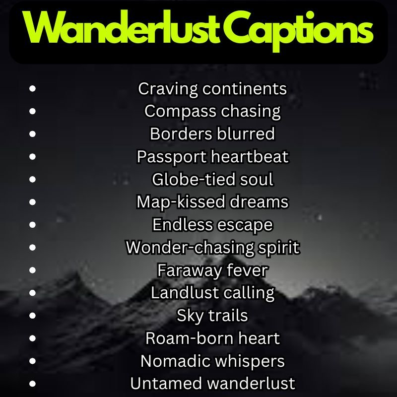 Unique Wanderlust Phrases