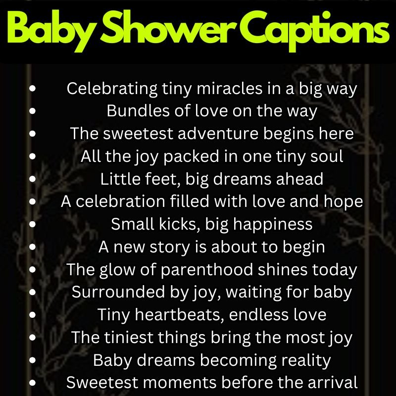Best Baby Shower Captions