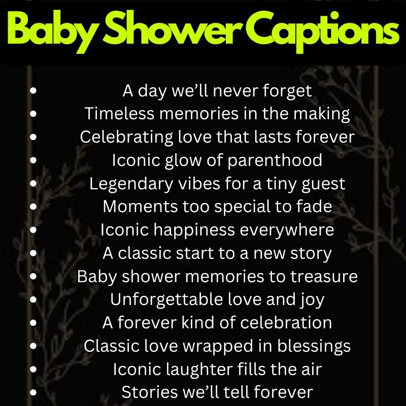 Iconic Baby Shower Captions