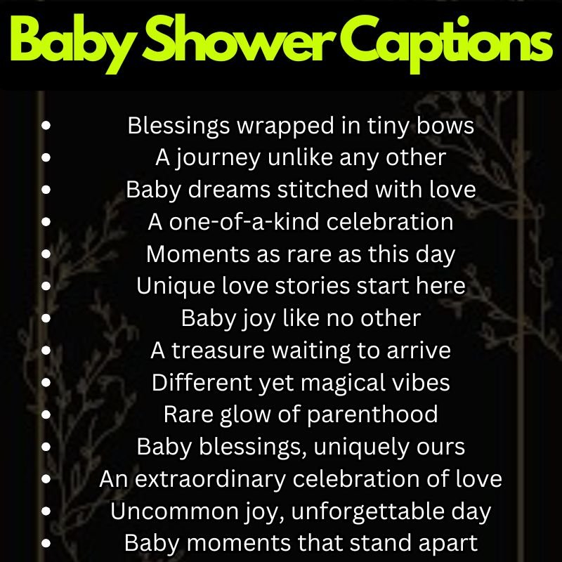 Unique Baby Shower Phrases