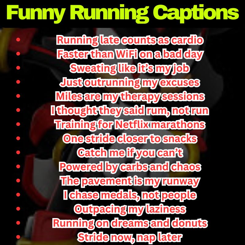 Best Funny Running Captions