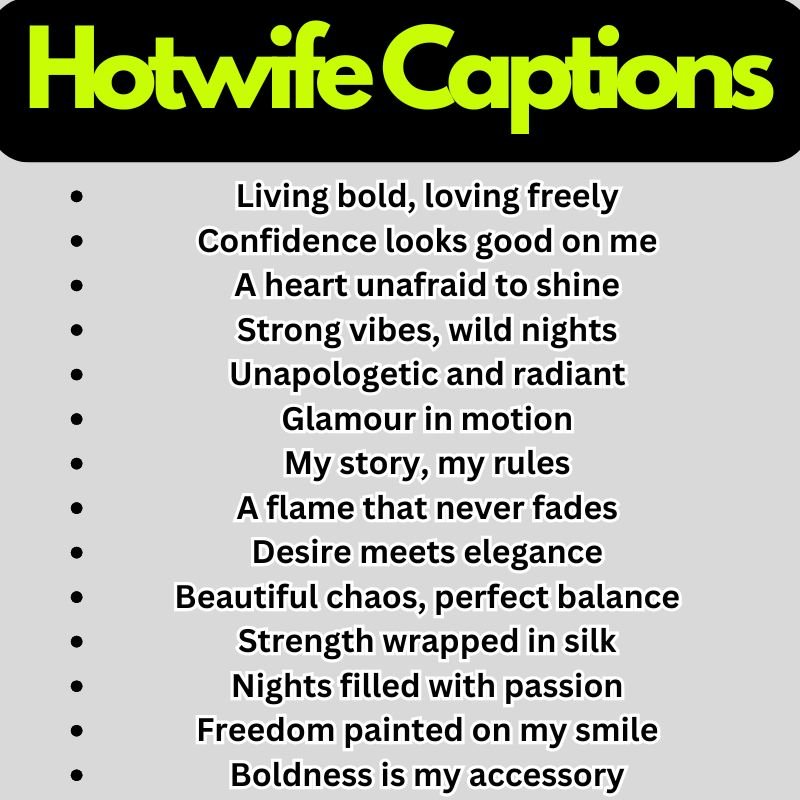 Best Hotwife Captions