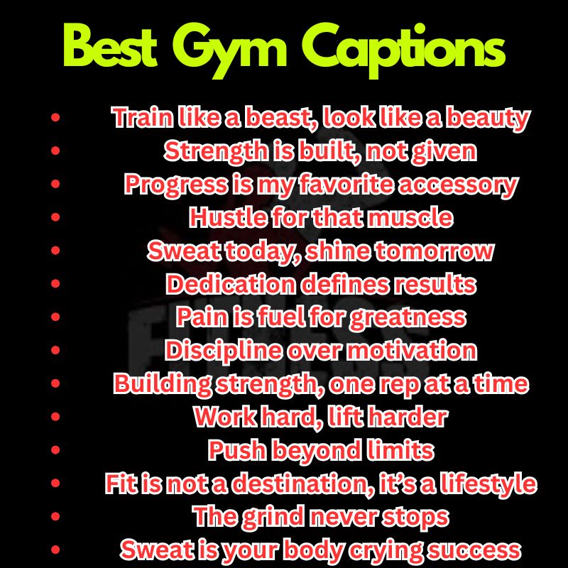 Best Gym Captions