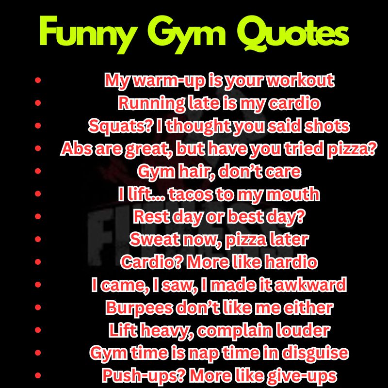 Funny Gym Quotes