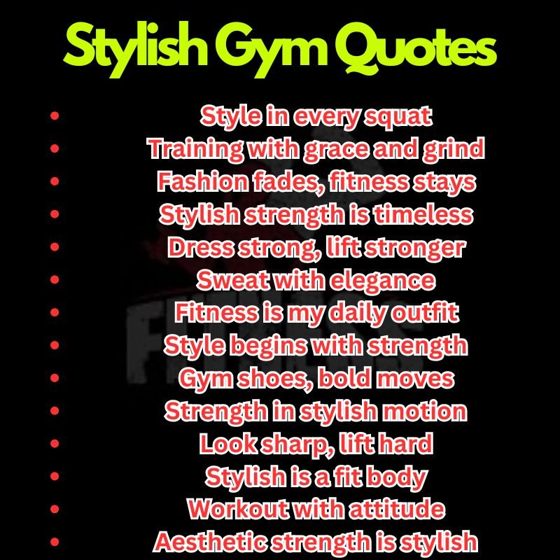 Stylish Gym Quotes