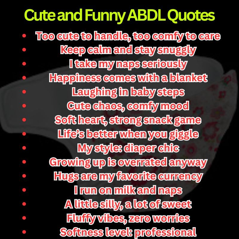 Cute and Funny ABDL Quotes