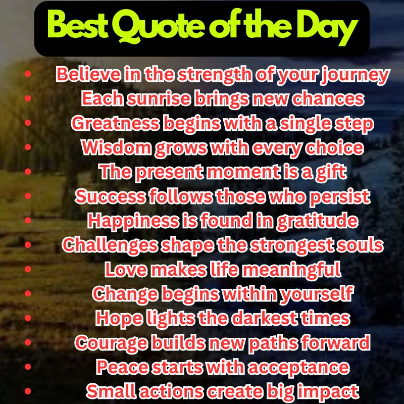 Best Quote of the Day