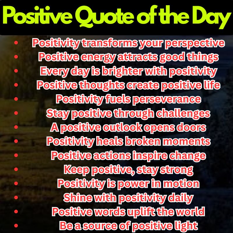 Positive Quote of the Day