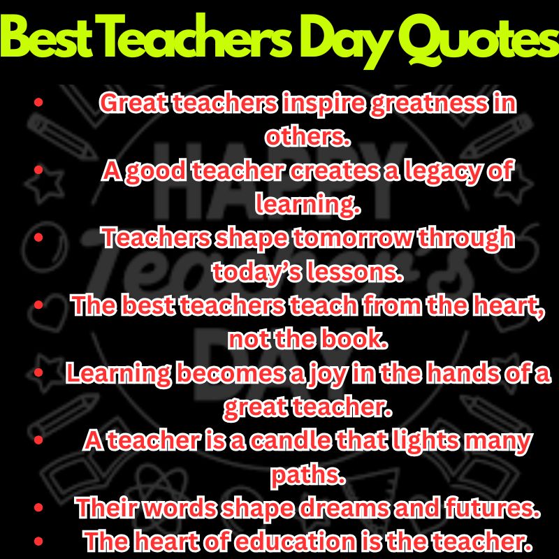 Best Teachers Day Quotes
