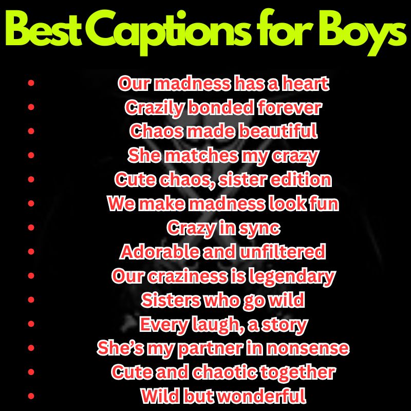 Best Captions for Boys