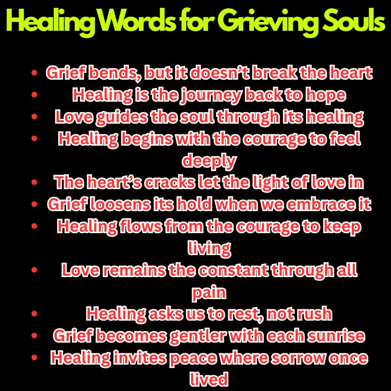 Healing Words for Grieving Souls