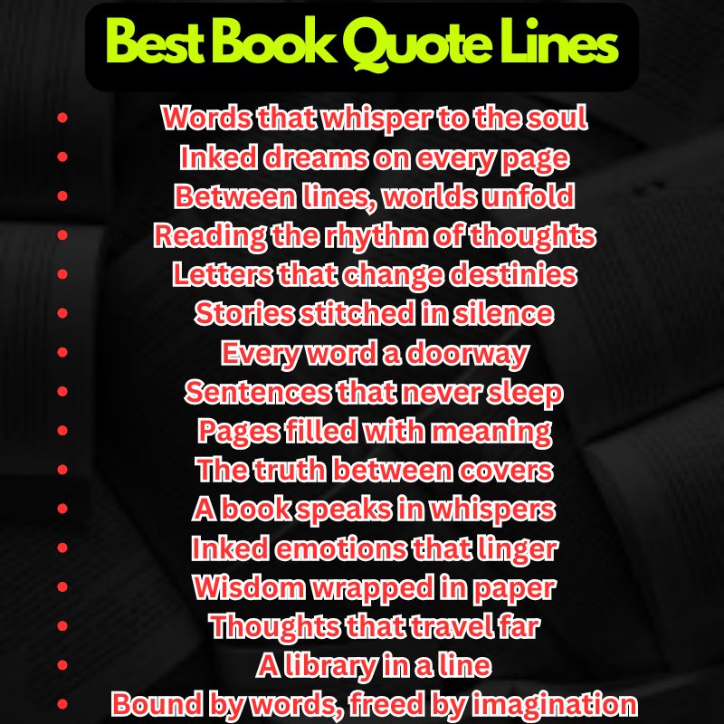 Best Book Quote Lines