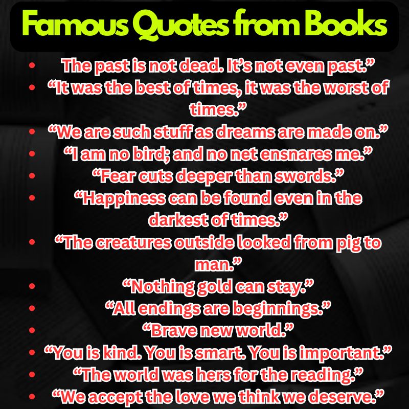 Famous Quotes from Books