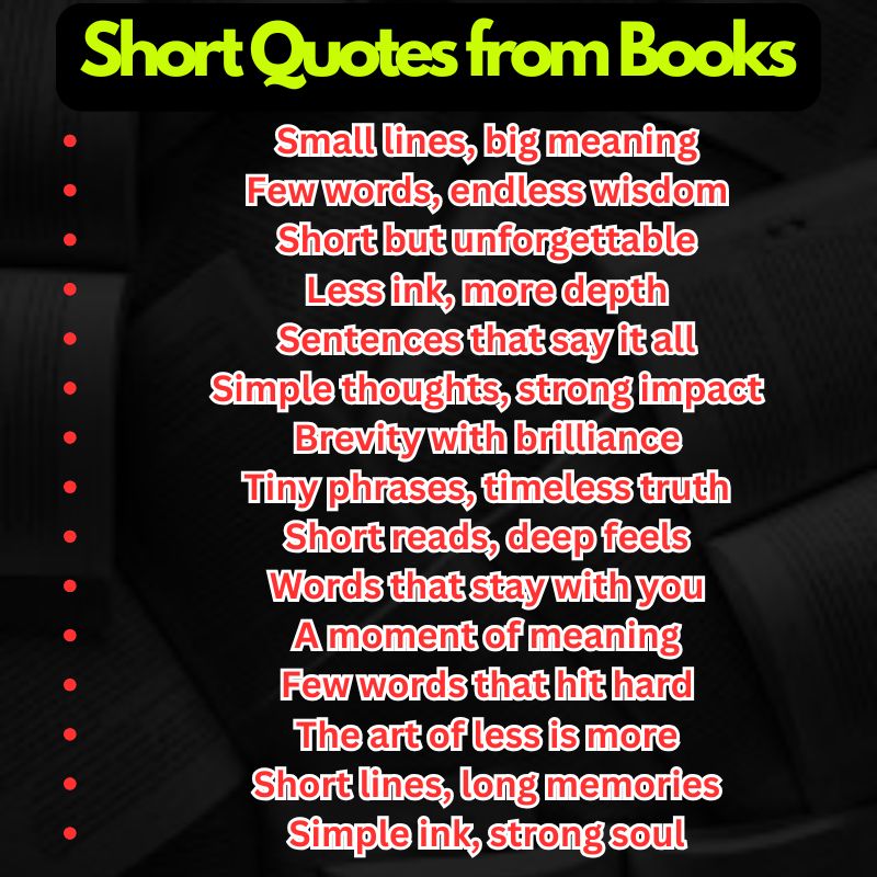Short Quotes from Books