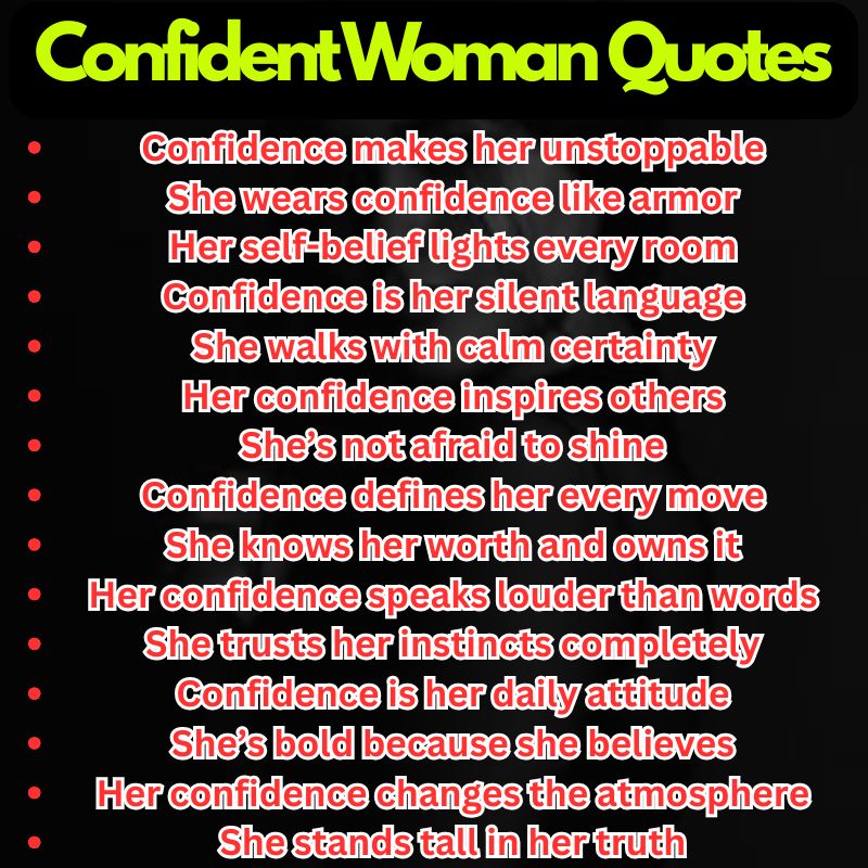 Confident Woman Quotes