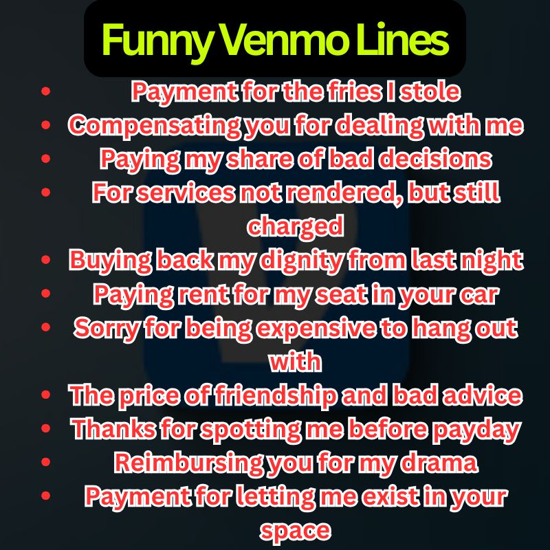Funny Venmo Lines