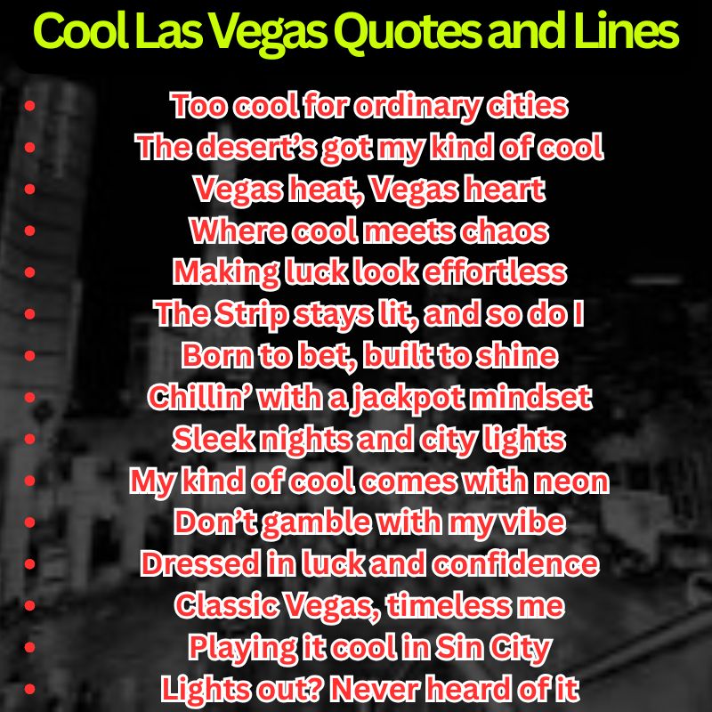 Cool Las Vegas Quotes and Lines