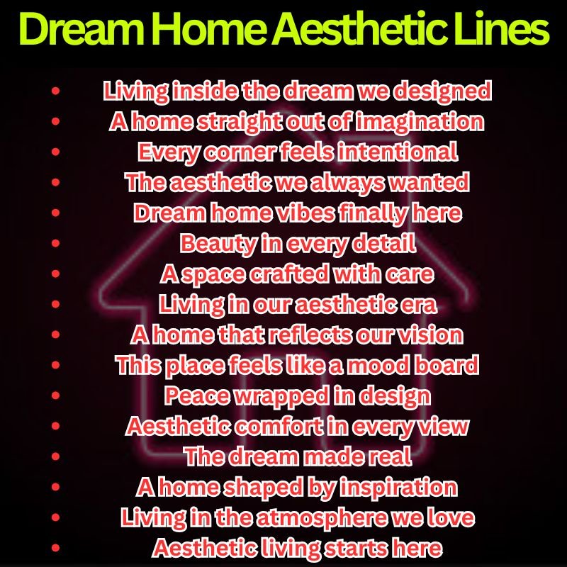 Dream Home Aesthetic Lines
