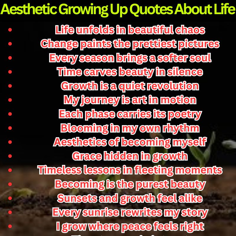 Aesthetic Growing Up Quotes About Life