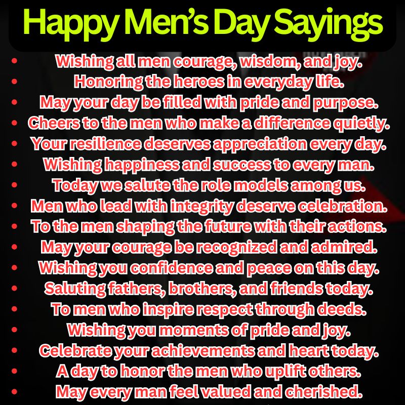 Happy Men’s Day Sayings