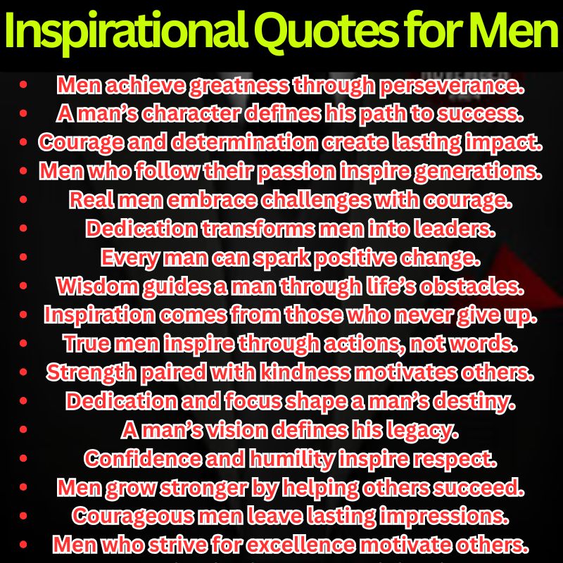 Inspirational Quotes for Men