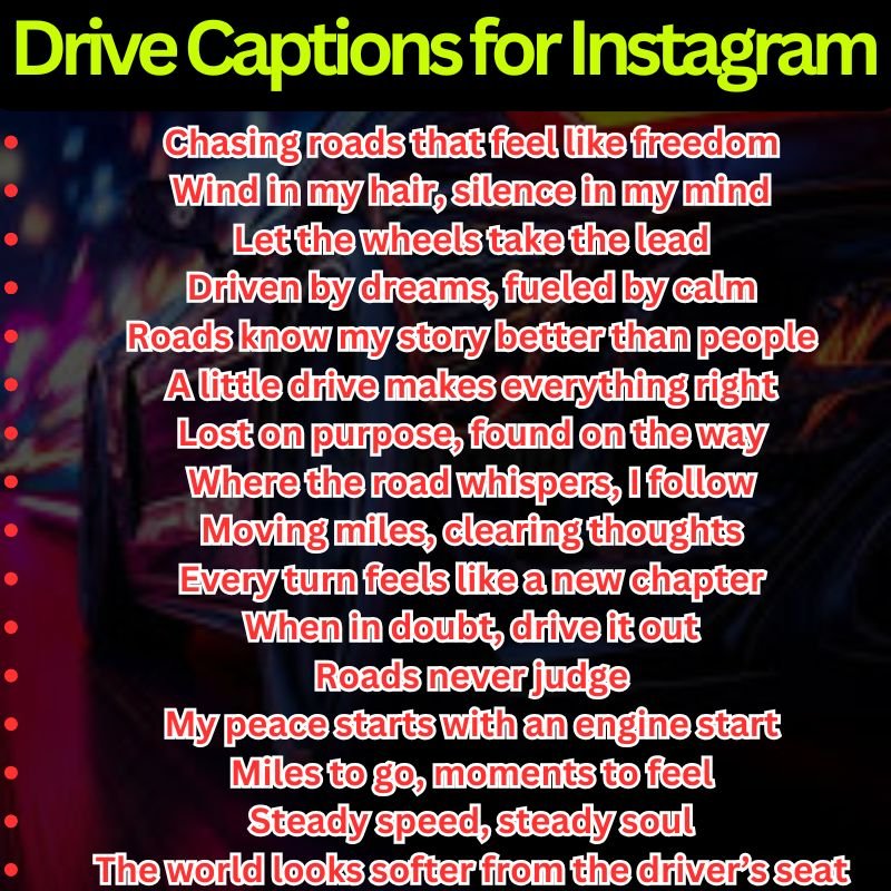 Drive Captions for Instagram