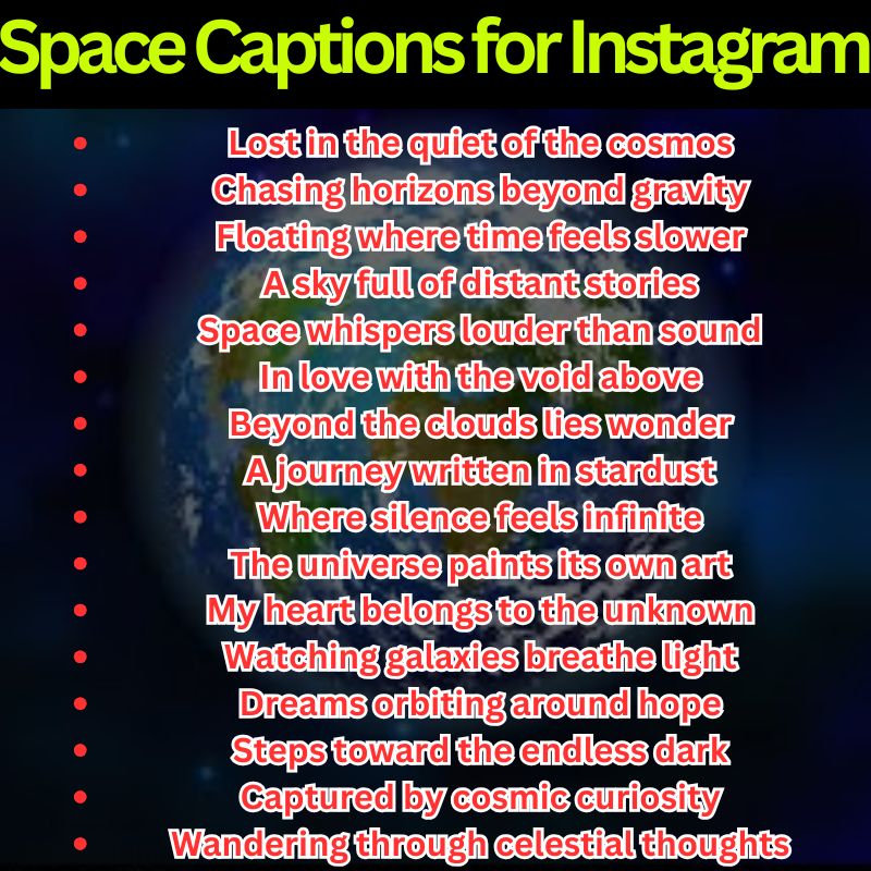 Space Captions for Instagram